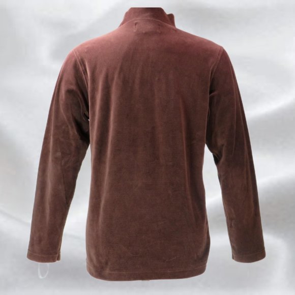 POINT ZERO Brown Long Sleeve Mock Neck Top in Size Medium - Picture 2 of 5